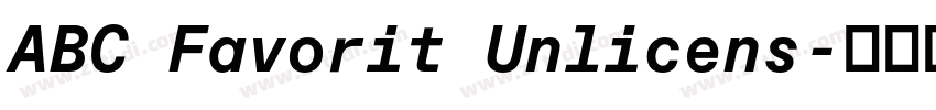 ABC Favorit Unlicens字体转换